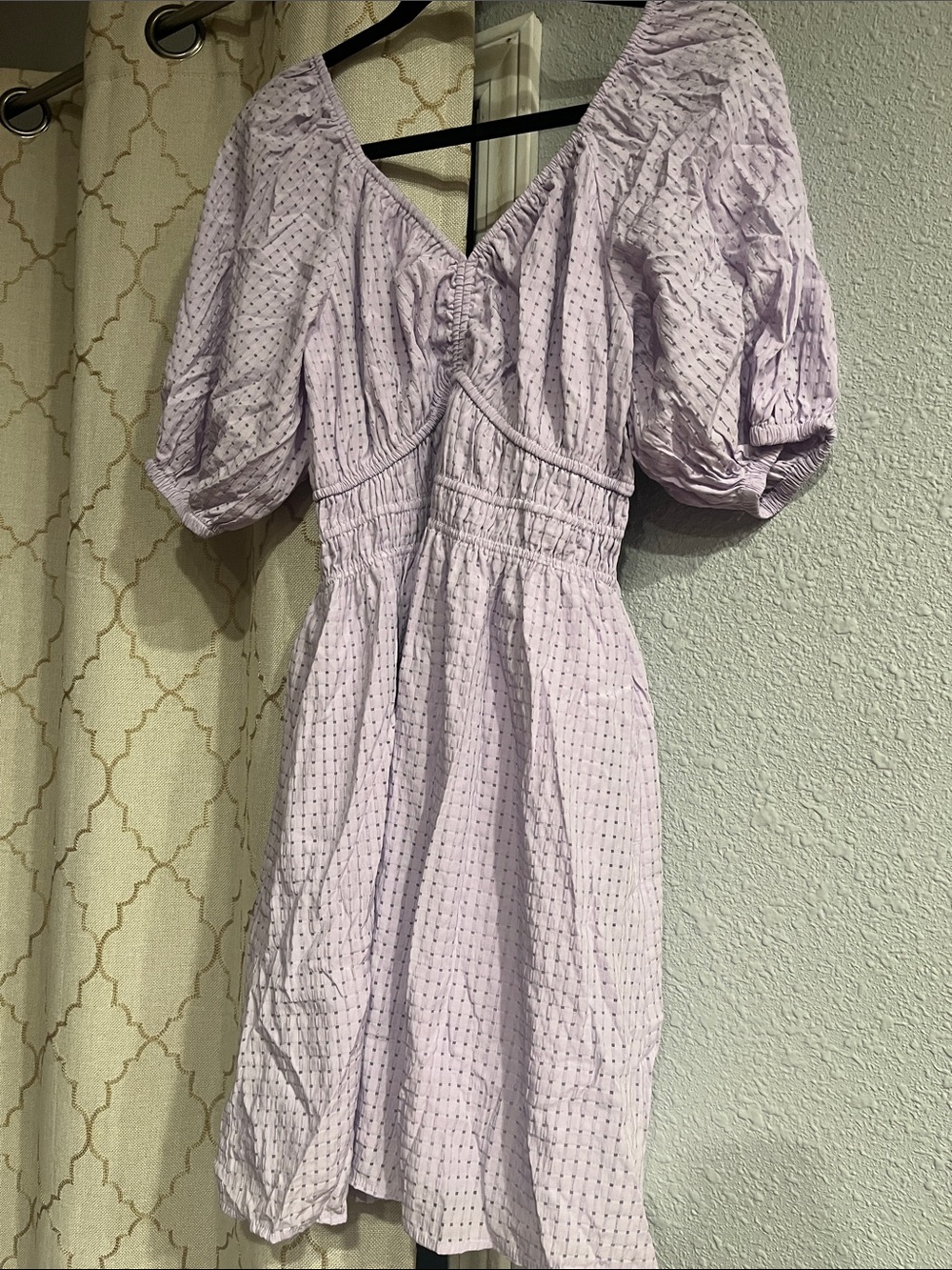 Old Navy Lilac Puff-Sleeve Midi Dress
